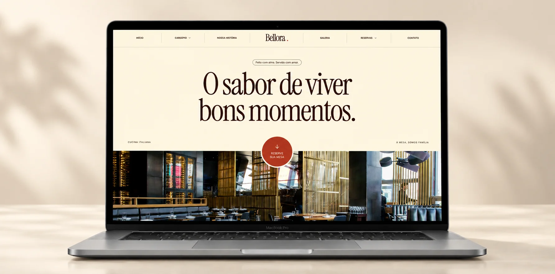 Prévia do website Bellora